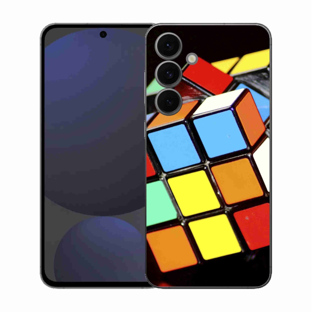 Gélový kryt mmCase na Samsung Galaxy S25 FE - rubikova kocka