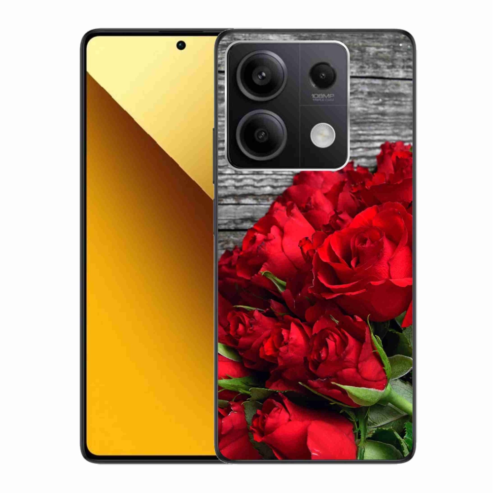 Gélový kryt mmCase na Xiaomi Redmi Note 13 5G - červené ruže