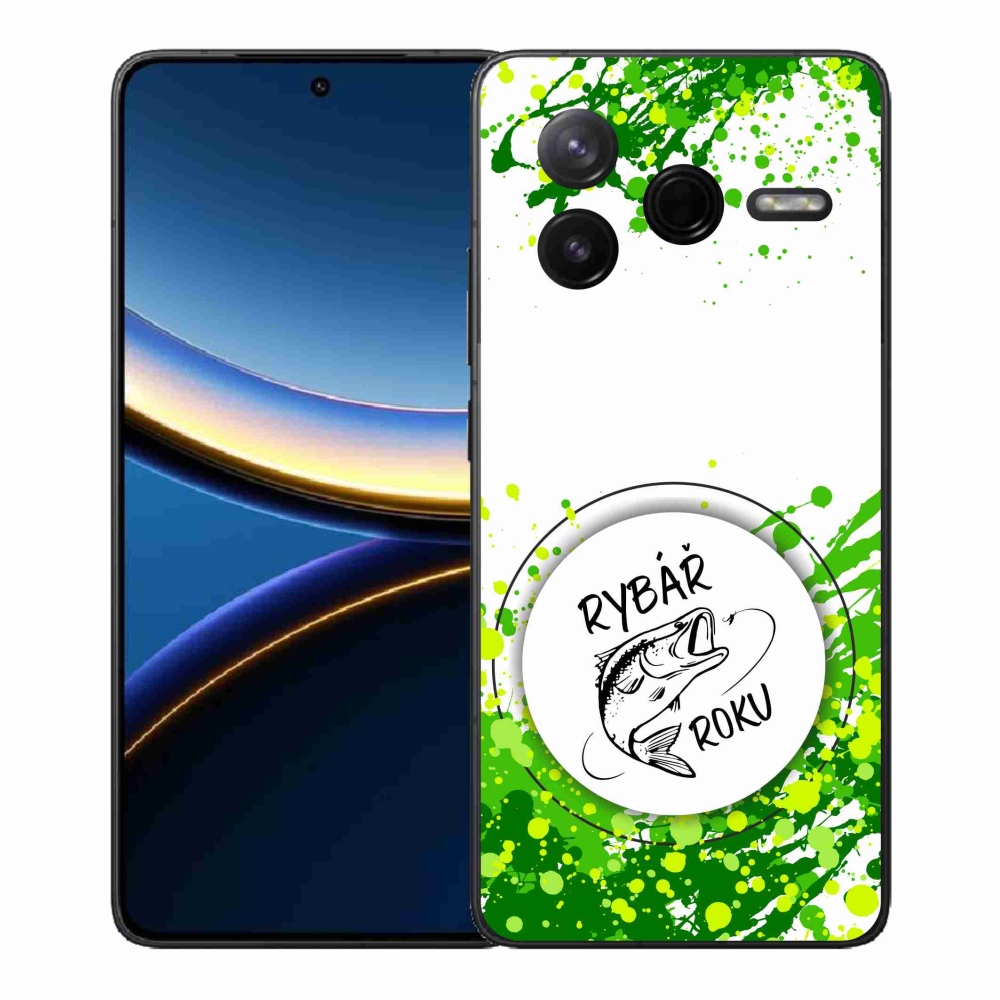 Gélový kryt mmCase na Xiaomi Poco F7 Pro - rybár roka biele pozadie