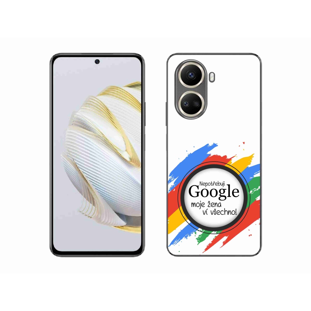 Gélový kryt mmCase na Huawei Nova 10 SE - žena vie všetko biele pozadie