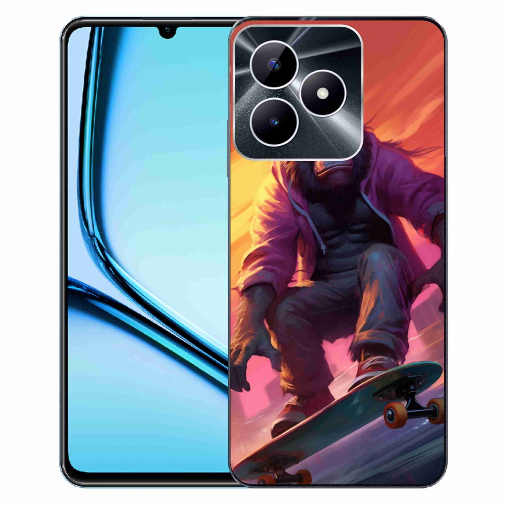 Gélový kryt mmCase na Realme Note 50 - gorila na skateboarde