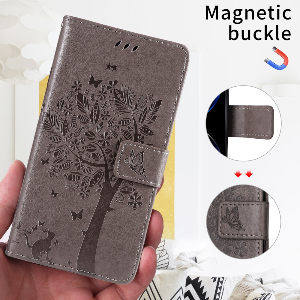 Trees knižkové púzdro na Xiaomi Redmi 15C 4G/5G (173mm) - šedé
