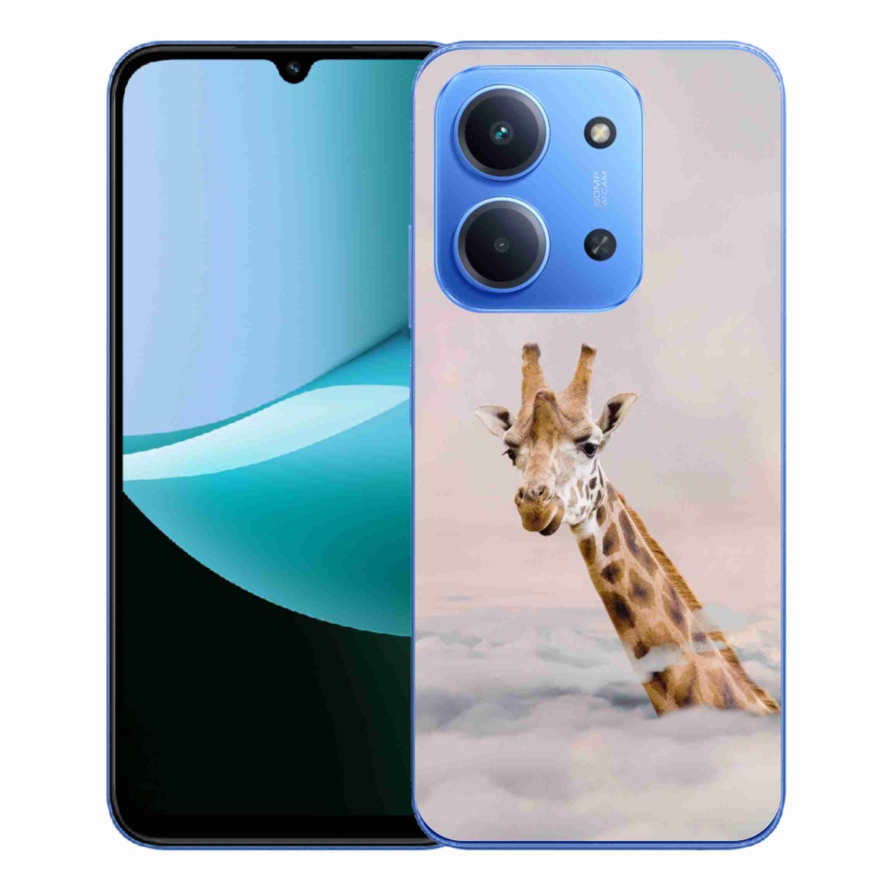 Gélový kryt mmCase na Xiaomi Redmi 15C 4G/5G (173mm) - žirafa v oblakoch