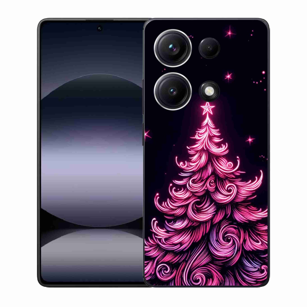 Gélový kryt mmCase na Xiaomi Redmi Note 14S - neónový vianočný stromček 2