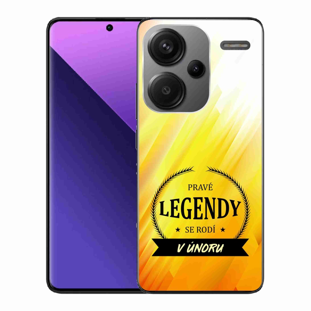 Gélový kryt mmCase na Xiaomi Redmi Note 13 Pro+ 5G - legendy vo februári žlté pozadie