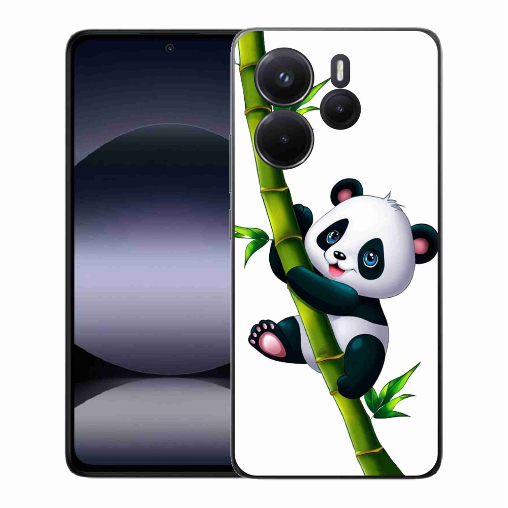 Gélový kryt mmCase na Xiaomi Redmi Note 14 - panda na bambuse