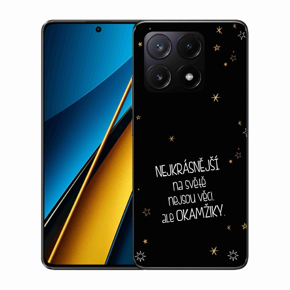 Gélový kryt mmCase na Xiaomi Poco X6 Pro 5G - citát 4 čierne pozadie