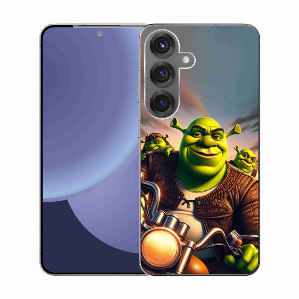 Gélový kryt mmCase na Samsung Galaxy S25 - shrek na motorke