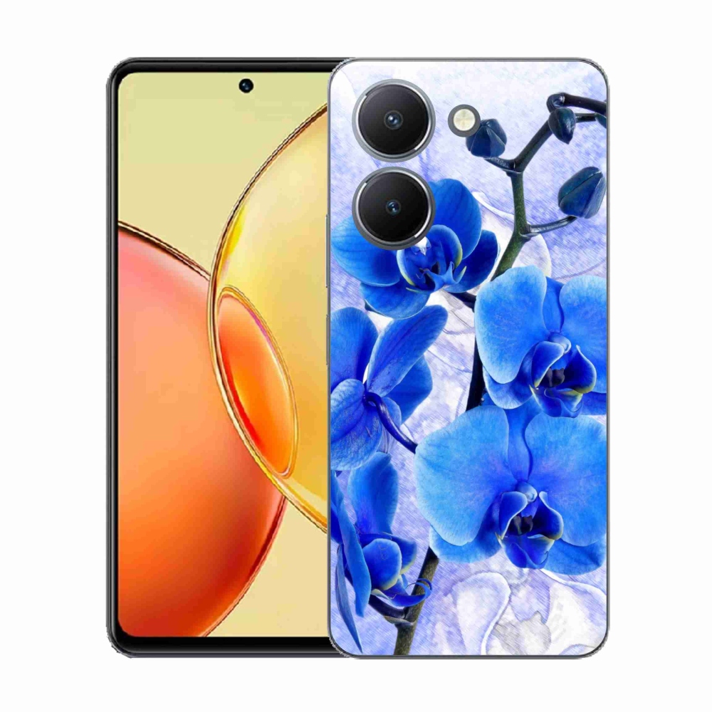 Gélový kryt mmCase na Vivo Y36 - modré kvety