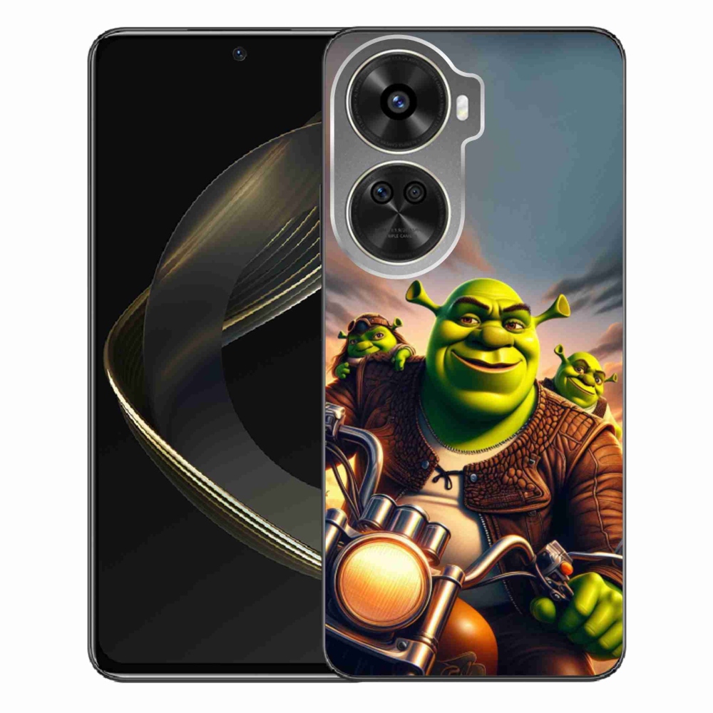 Gélový kryt mmCase na Huawei Nova 12 SE - shrek na motorke