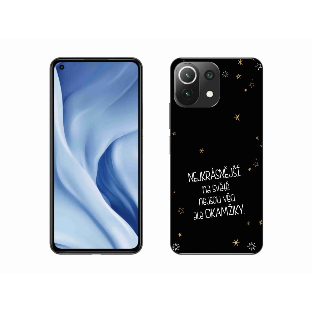 Gélový kryt mmCase na Xiaomi 11 Lite 5G NE - citát 4 čierne pozadie