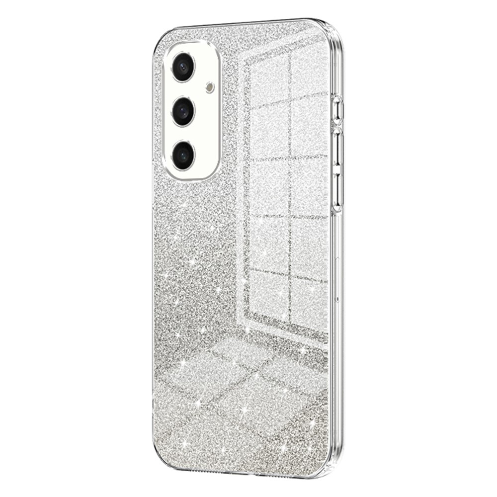 Cut gélový trblietavý obal na Samsung Galaxy S25 - priehľadný