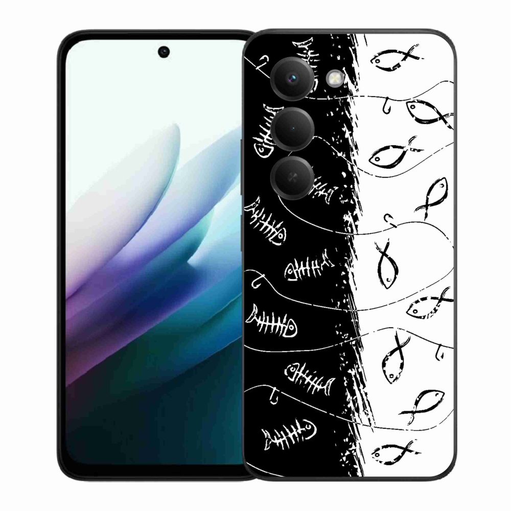 Gélový kryt mmCase na Xiaomi Redmi 15 4G/5G (171mm) - kostry a rybky