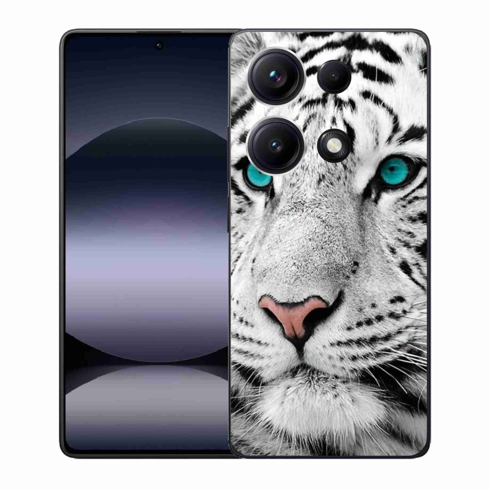 Gélový kryt mmCase na Xiaomi Redmi Note 14S - biely tiger