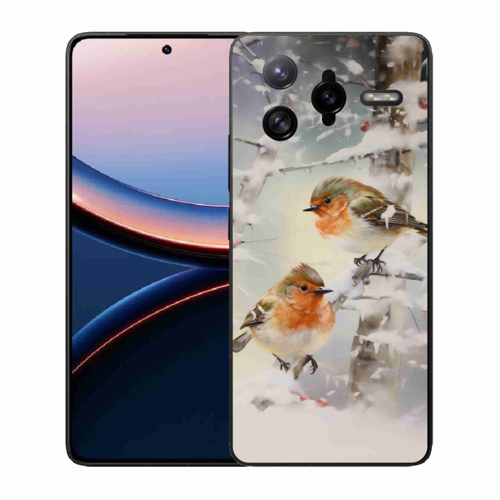 Gélový kryt mmCase na Xiaomi Poco F7 Ultra - vtáčiky v zime