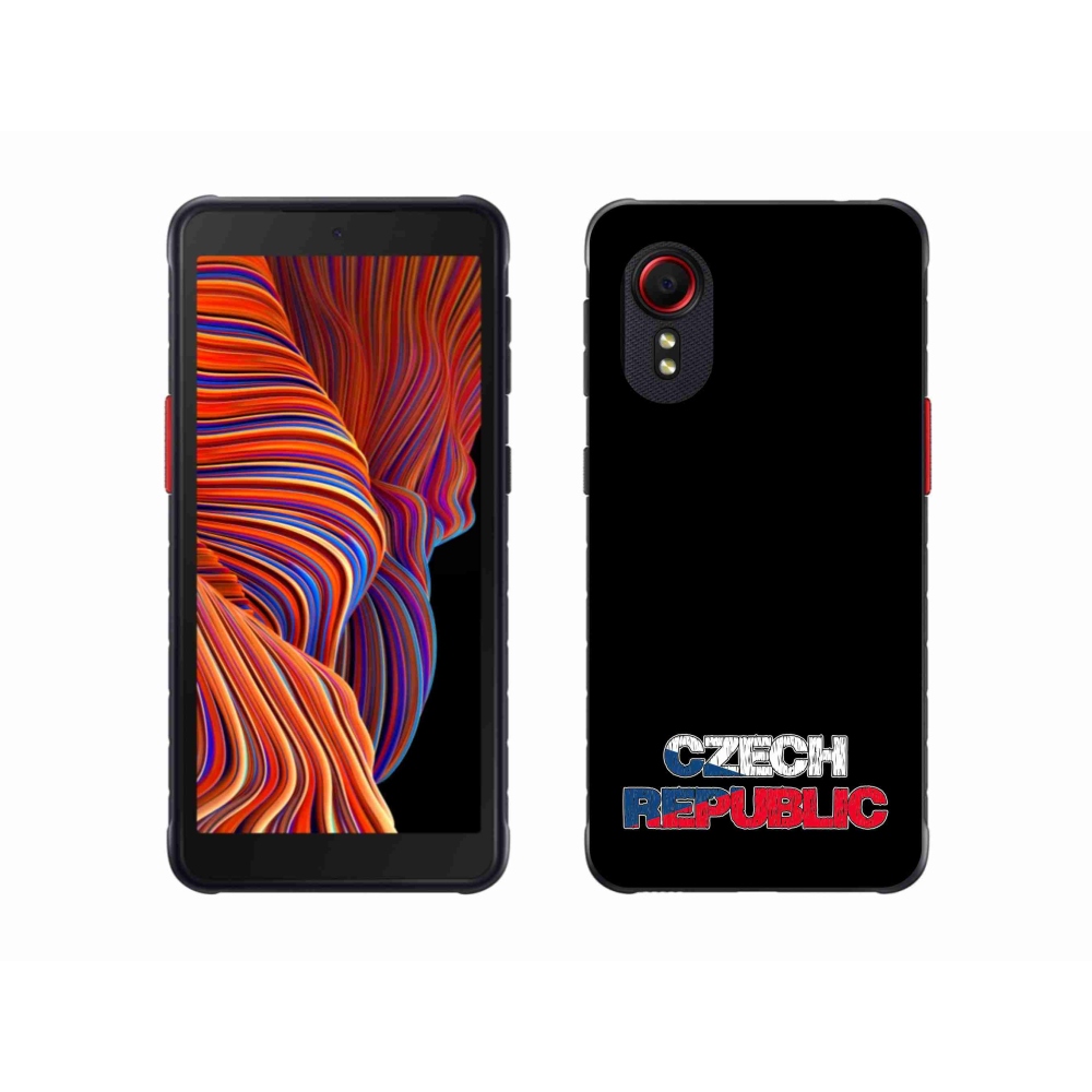 Gélový kryt mmCase na Samsung Galaxy Xcover 5 - Czech Republic čierne pozadie