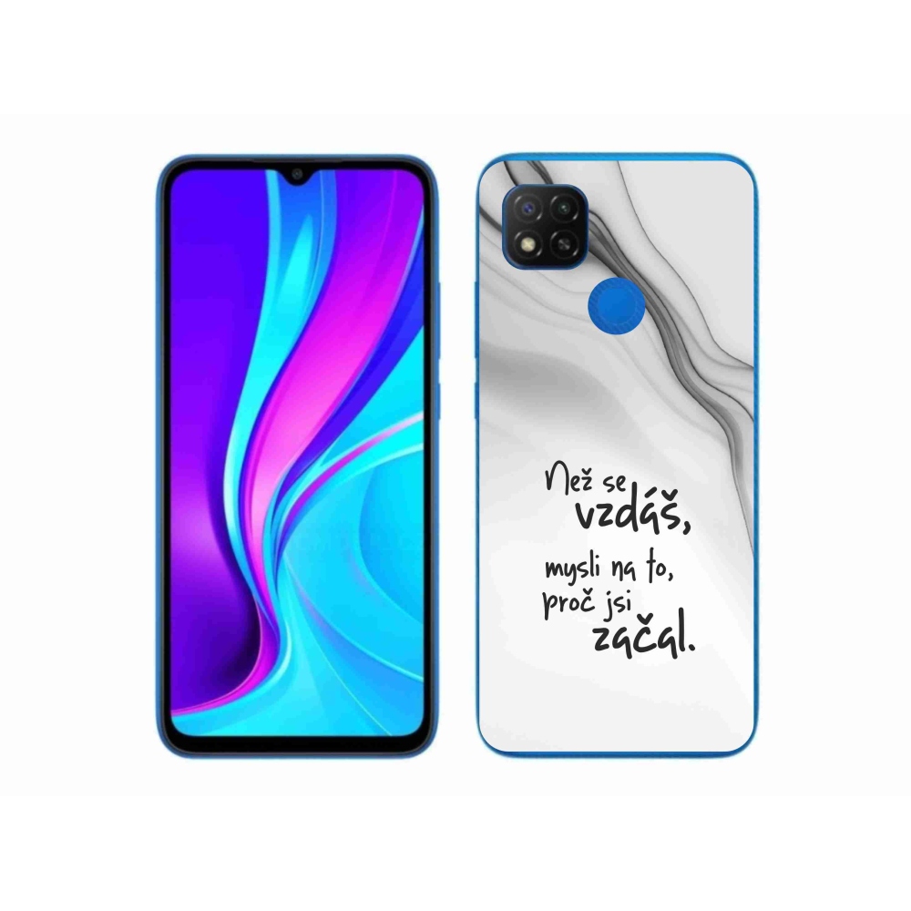 Gélový kryt mmCase na Xiaomi Redmi 9C - citát 2 biele pozadie