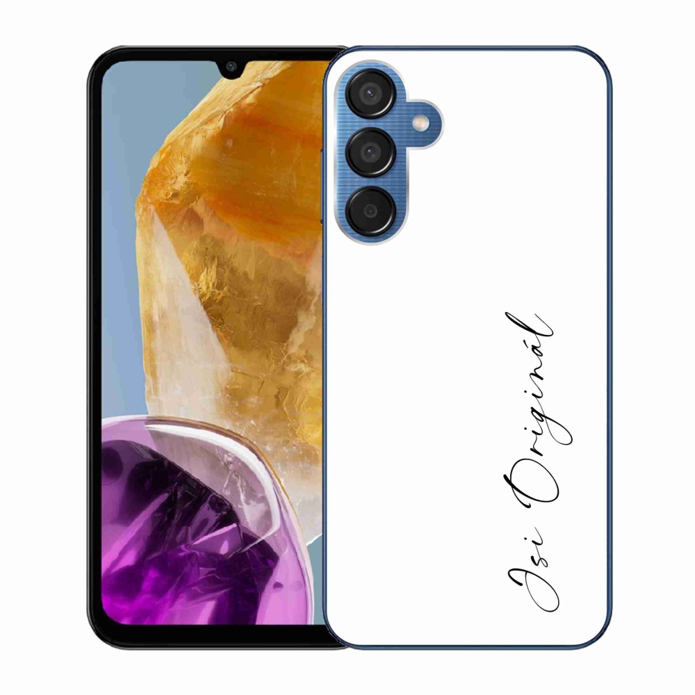 Gélový kryt mmCase na Samsung Galaxy M15 5G - si originál biele pozadie