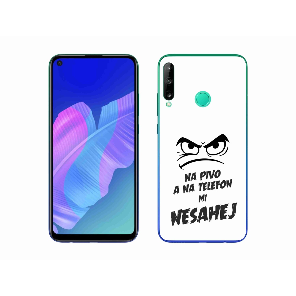 Gélový kryt mmCase na Huawei P40 Lite E - pivný motív 2 biele pozadie