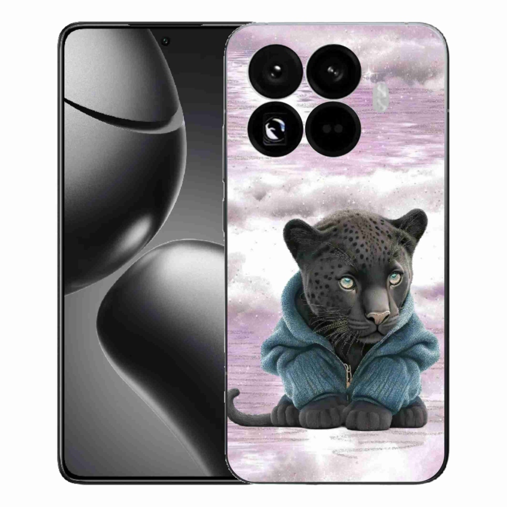 Gélový kryt mmCase na Xiaomi 15T Pro - čierny panter vo svetri