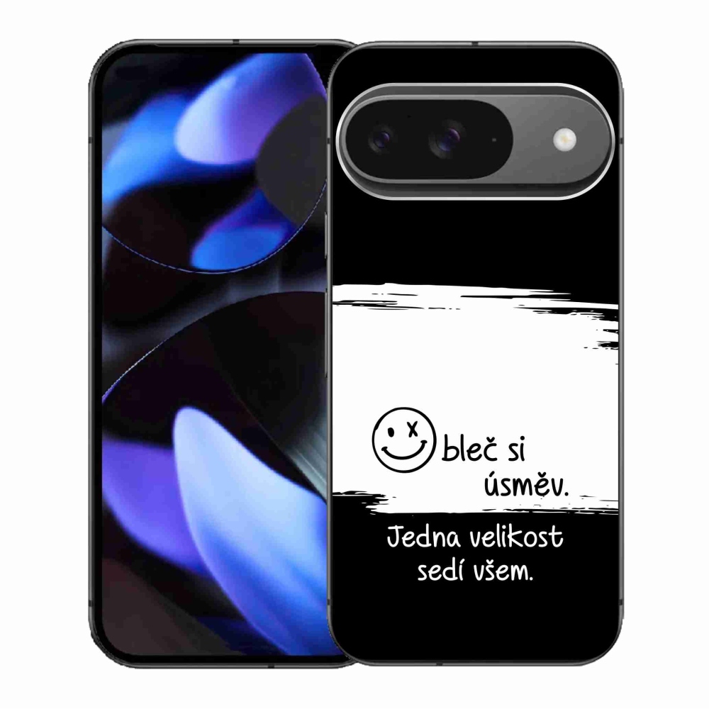 Gélový kryt mmCase na Google Pixel 9/9 Pro - vtipný text 8 bieločierne pozadie