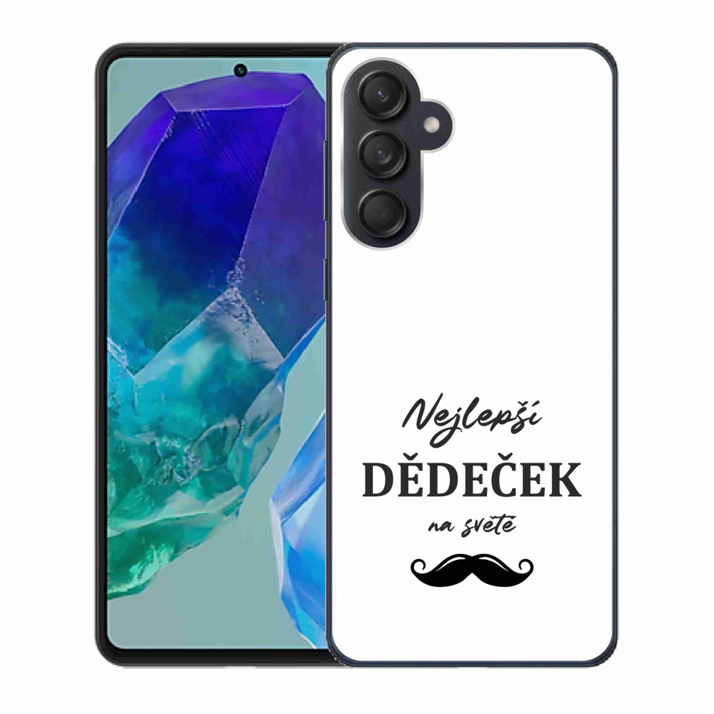 Gélový kryt mmCase na Samsung Galaxy M55 5G - najlepší dedko 1 biele pozadie