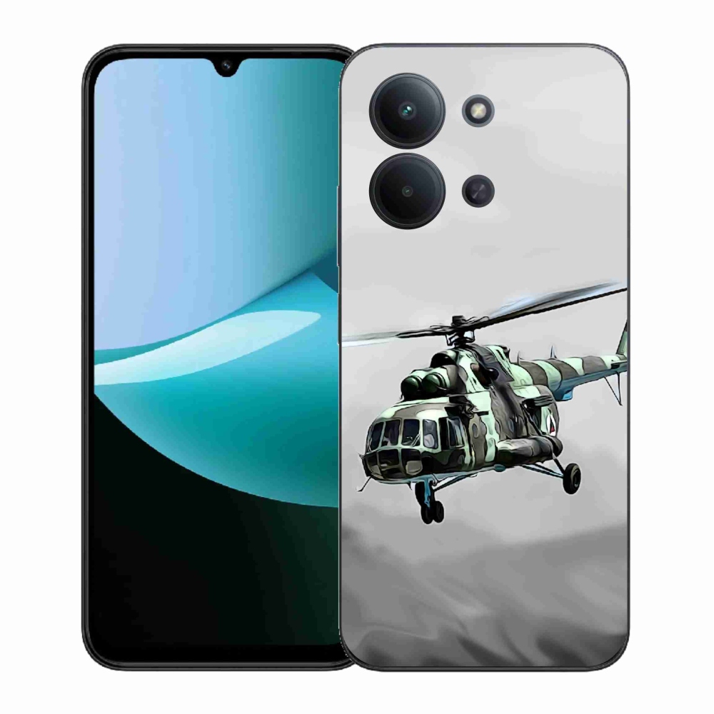 Gélový kryt mmCase na Xiaomi Redmi 15C 4G (171mm)/Poco C85 4G (171mm) - vojenský vrtuľník