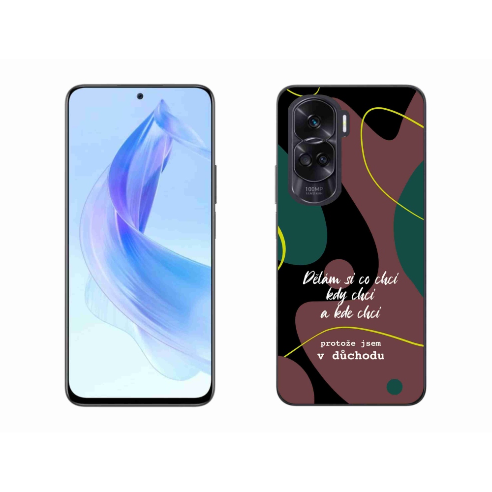 Gélový kryt mmCase na Honor 90 Lite - vtipný text 10 čierne pozadie