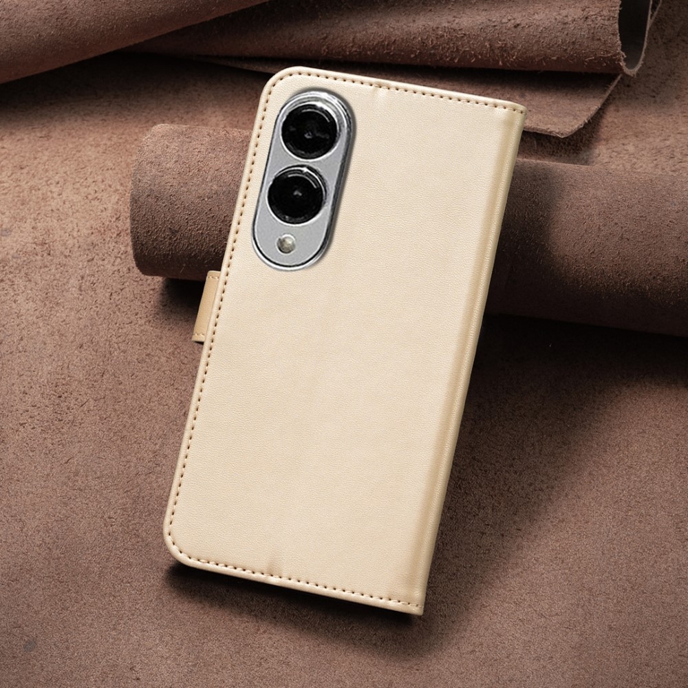 Clover knižkové púzdro na Samsung Galaxy S25 Edge - zlaté