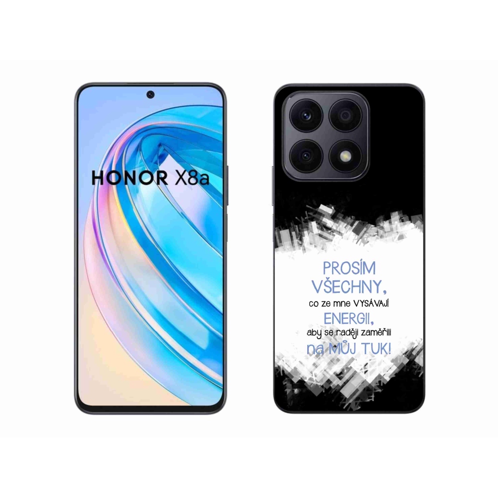 Gélový kryt mmCase na Honor X8a - vtipný text 1 modrý