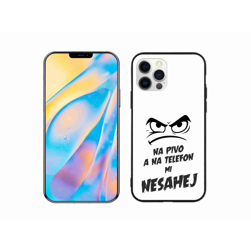 Gélový kryt mmCase na iPhone 12 Pro - pivný motív 2 biele pozadie