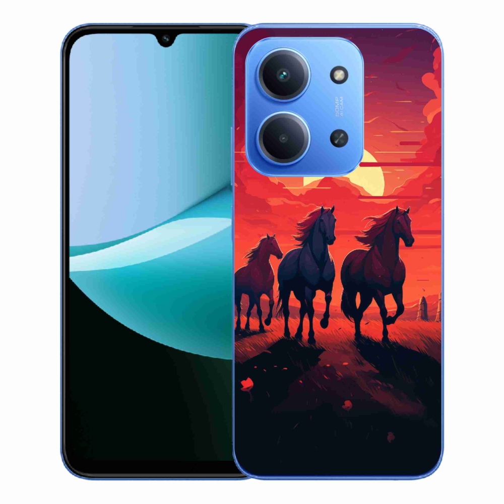 Gélový kryt mmCase na Xiaomi Redmi 15C 4G/5G (173mm) - kone a západ slnka