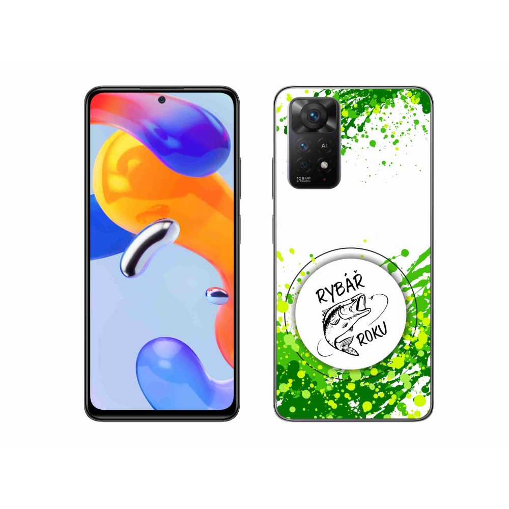 Gélový kryt mmCase na Xiaomi Redmi Note 11 Pro 4G/5G - rybár roka biele pozadie