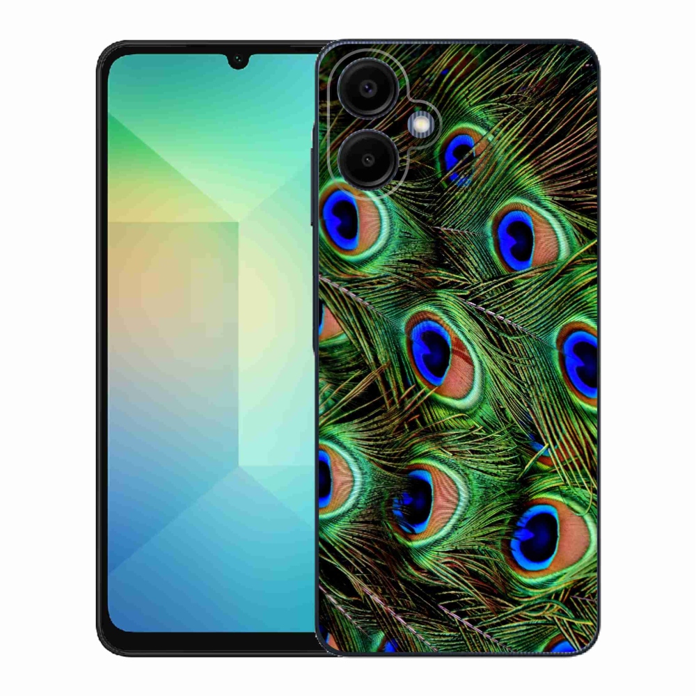 Gélový kryt mmCase na Samsung Galaxy A06 4G - pávie perie