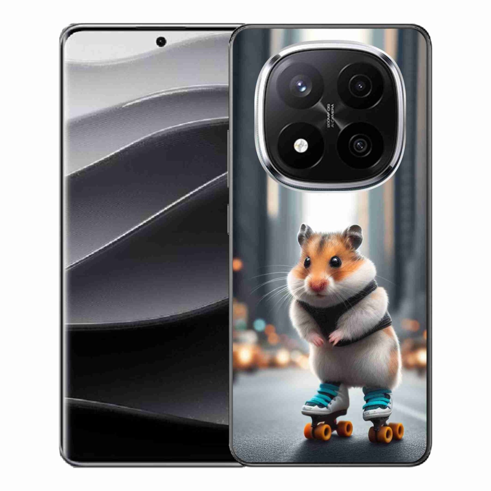 Gélový kryt mmCase na Xiaomi Redmi Note 14 Pro+ 5G - škrečok na korčuliach