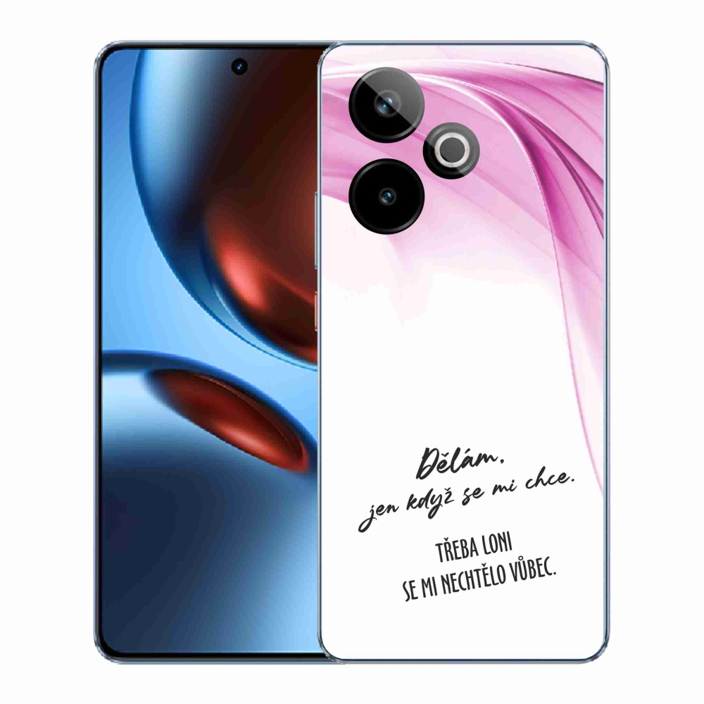 Gélový kryt mmCase na Realme GT 7 5G/GT 7T 5G - vtipný text 12 biele pozadie