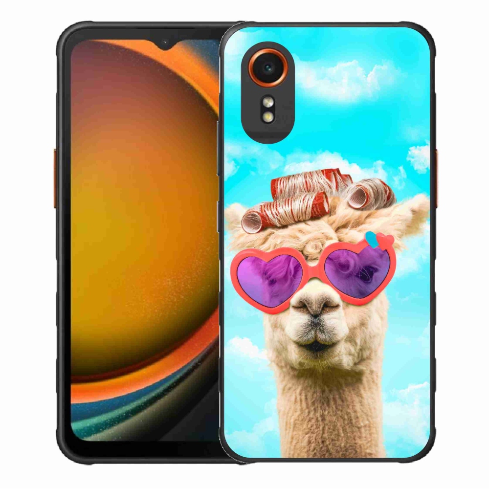 Gélový kryt mmCase na Samsung Galaxy Xcover 7 - lama s okuliarmi