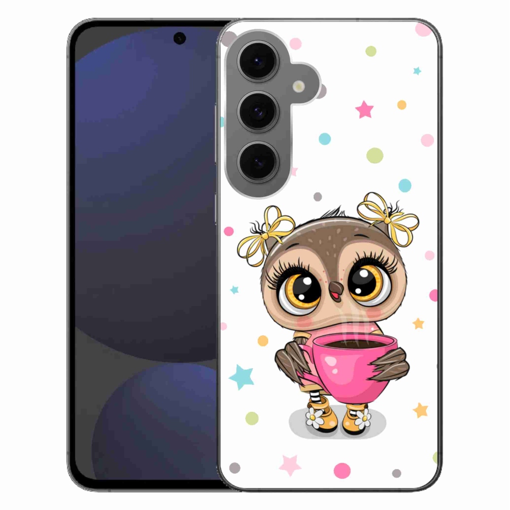 Gélový kryt mmCase na Samsung Galaxy S24 FE - kreslená sovička