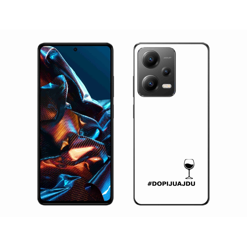 Gélový kryt mmCase na Xiaomi Redmi Note 12 Pro 5G - vínny motív biele pozadie