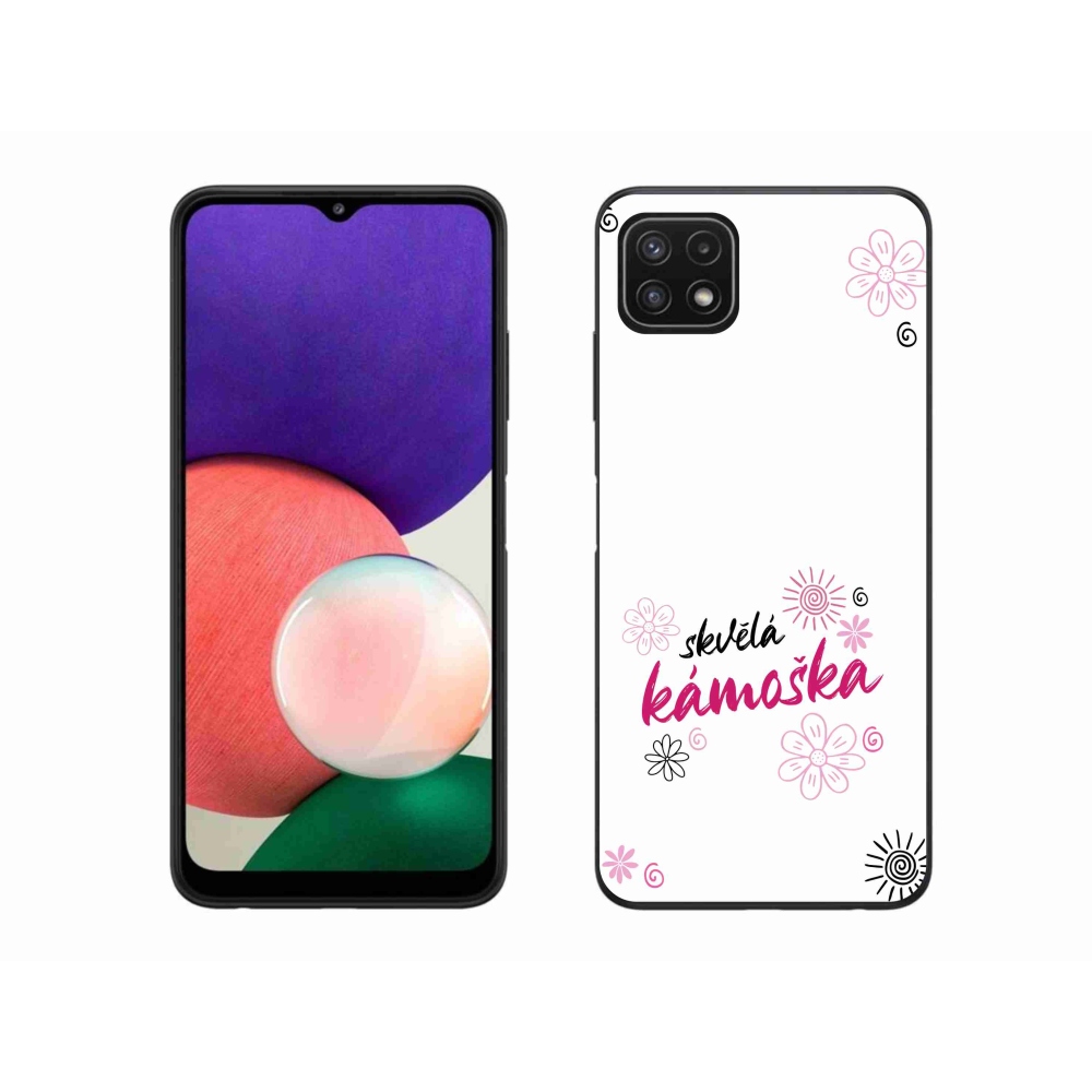 Gélový kryt mmCase na Samsung Galaxy A22 5G - skvelá kamoška biele pozadie