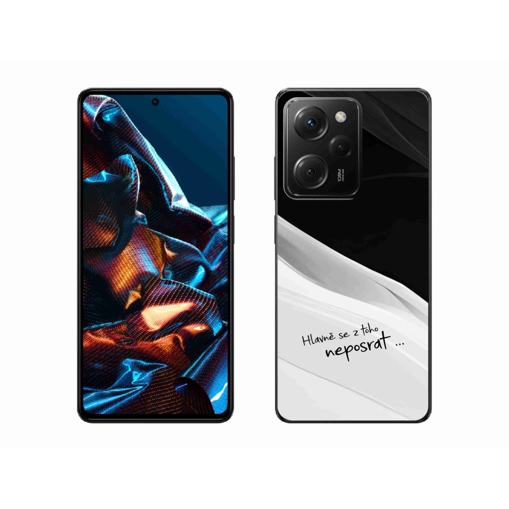 Gélový kryt mmCase na Xiaomi Poco X5 Pro 5G - vtipný text 13 bieločierne pozadie