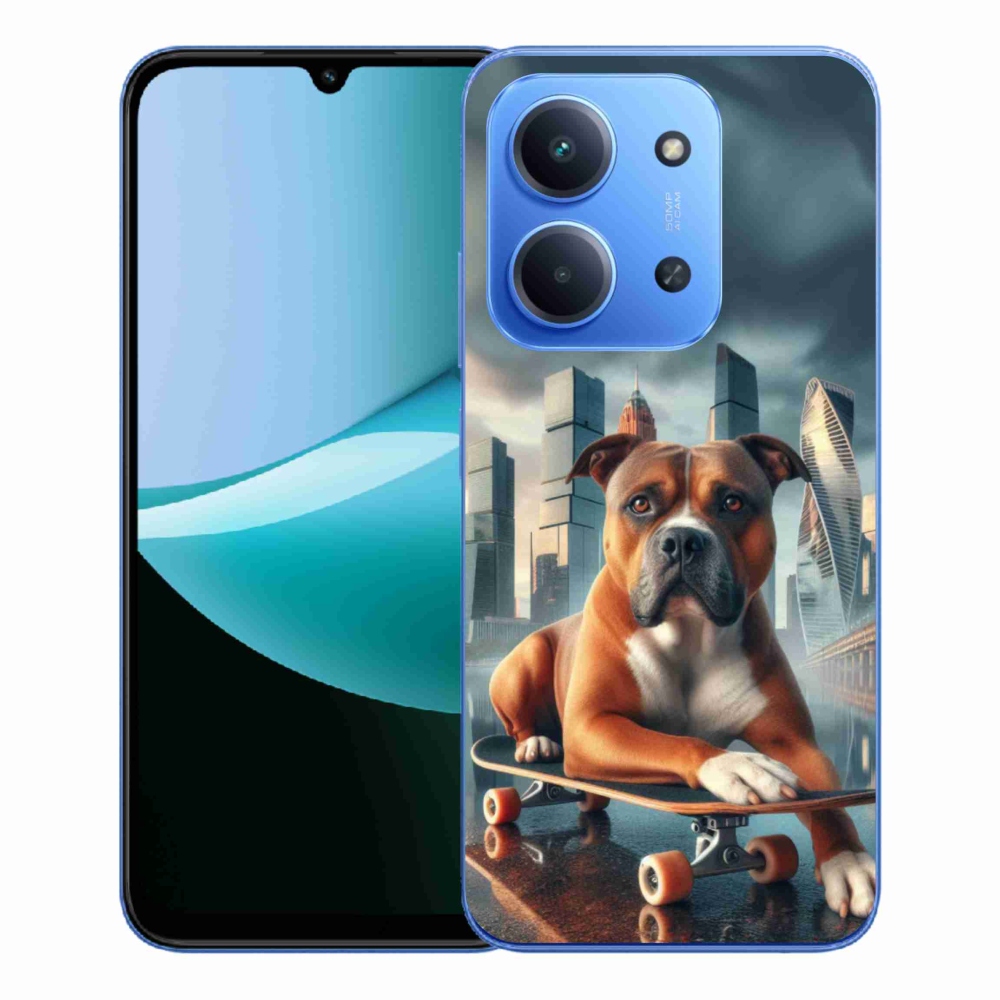 Gélový kryt mmCase na Xiaomi Redmi 15C 4G/5G (173mm) - pes na skateboarde