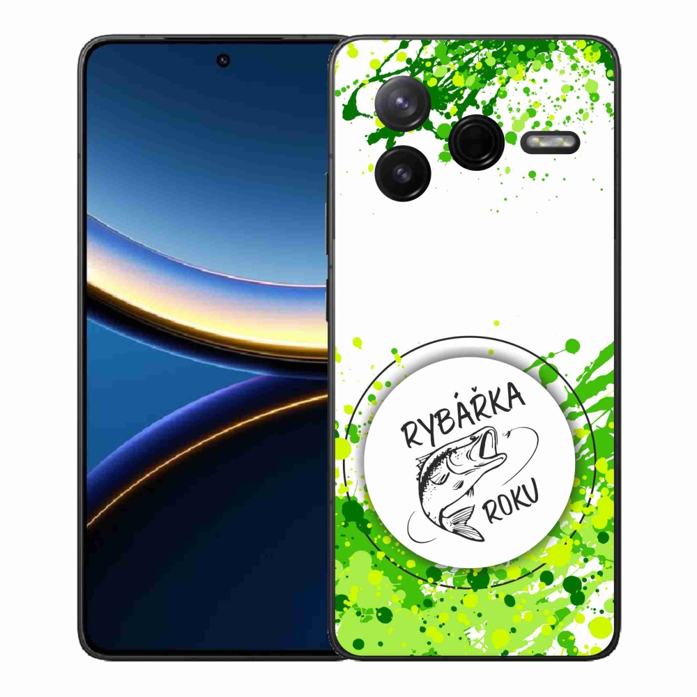 Gélový kryt mmCase na Xiaomi Poco F7 Pro - rybárka roku biele pozadie