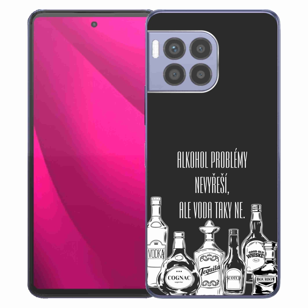 Gélový kryt mmCase na T-Mobile T Phone 2 Pro - vtipný text čierne pozadie