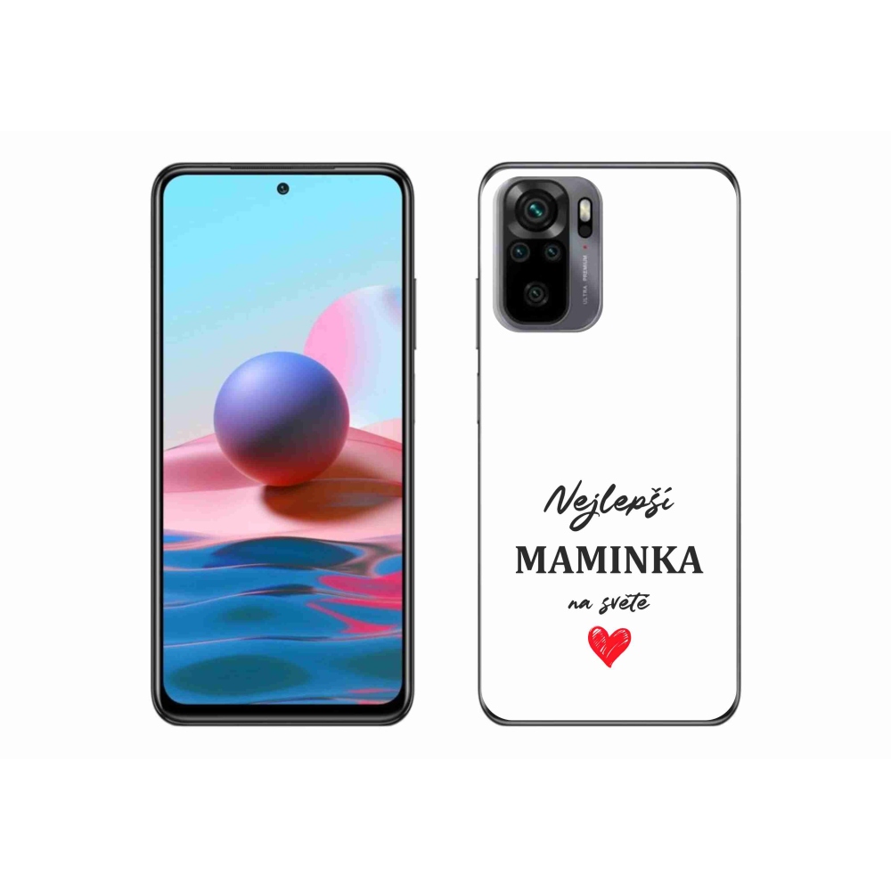 Gélový kryt mmCase na Xiaomi Redmi Note 10S - najlepšia mamička 1 biele pozadie