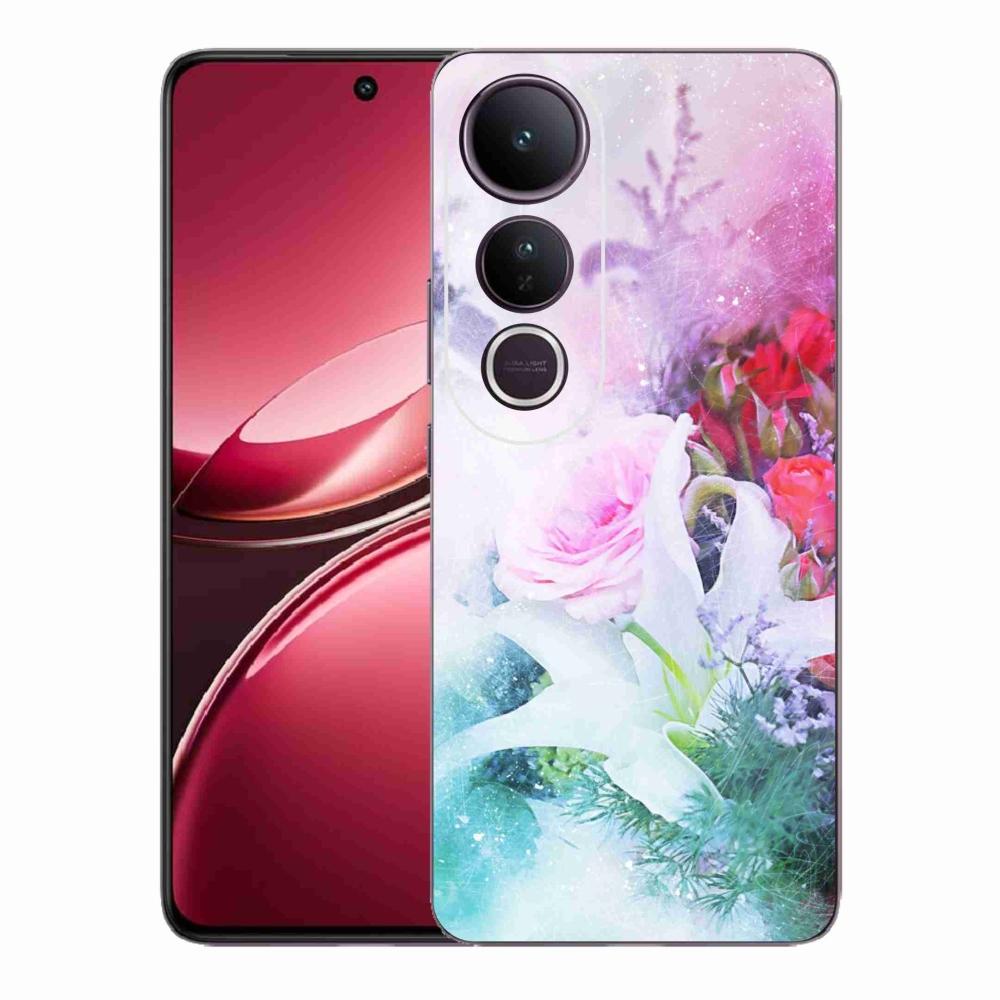 Gélový kryt mmCase na Vivo V50 Lite 4G/5G - kvety 4