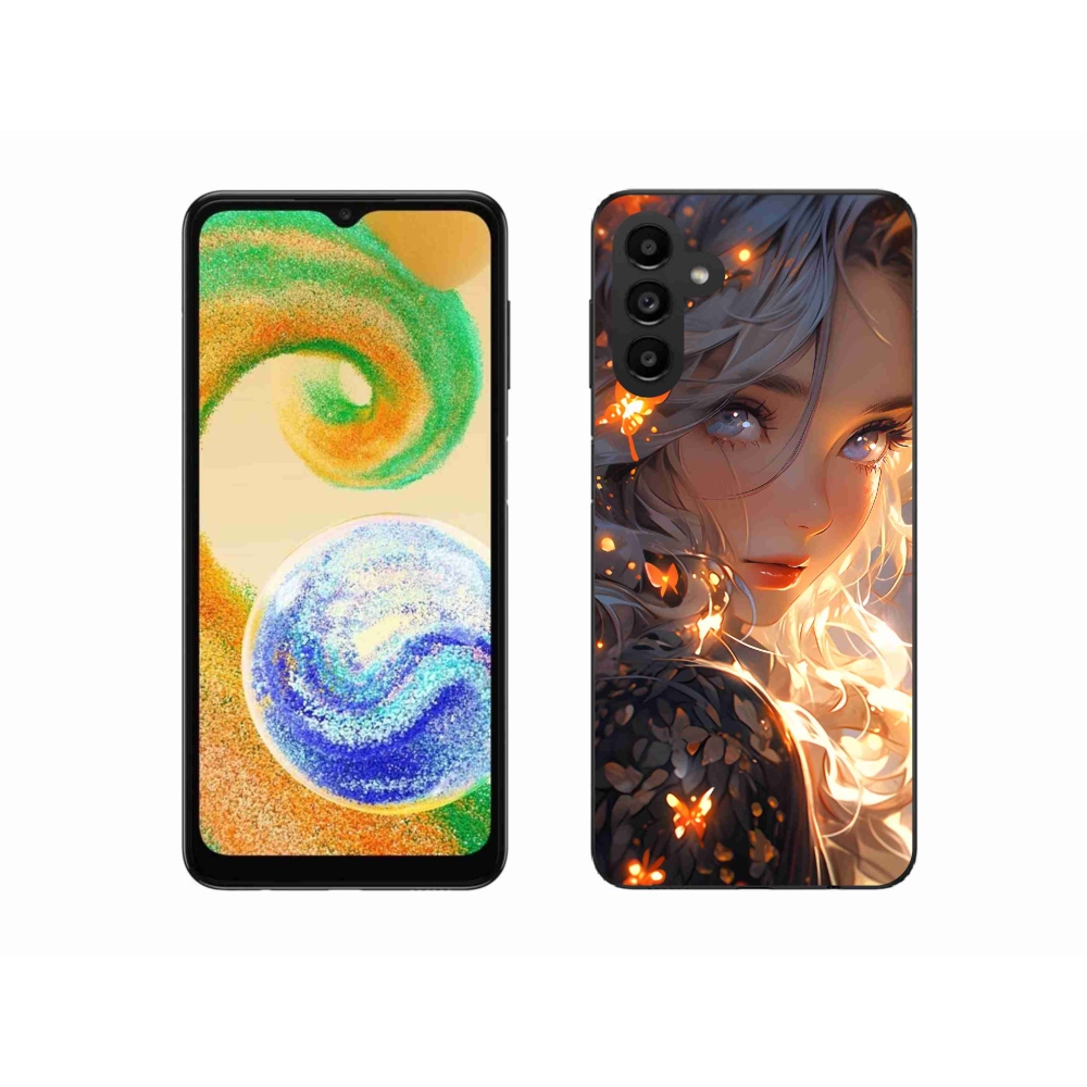 Gélový kryt mmCase na Samsung Galaxy A04s (164.7x76.7x9.1mm) - dievča a motýle