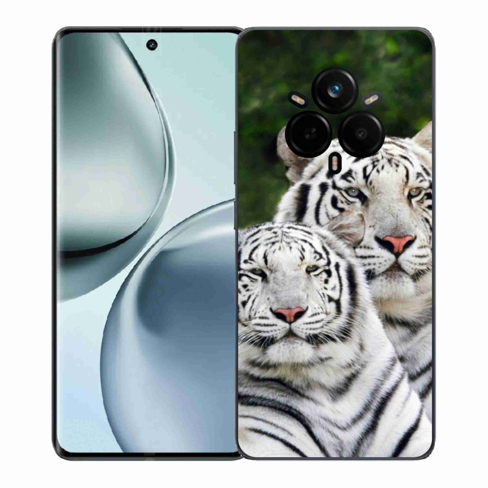 Gélový kryt mmCase na Realme 14 Pro+ 5G - bieli tigre