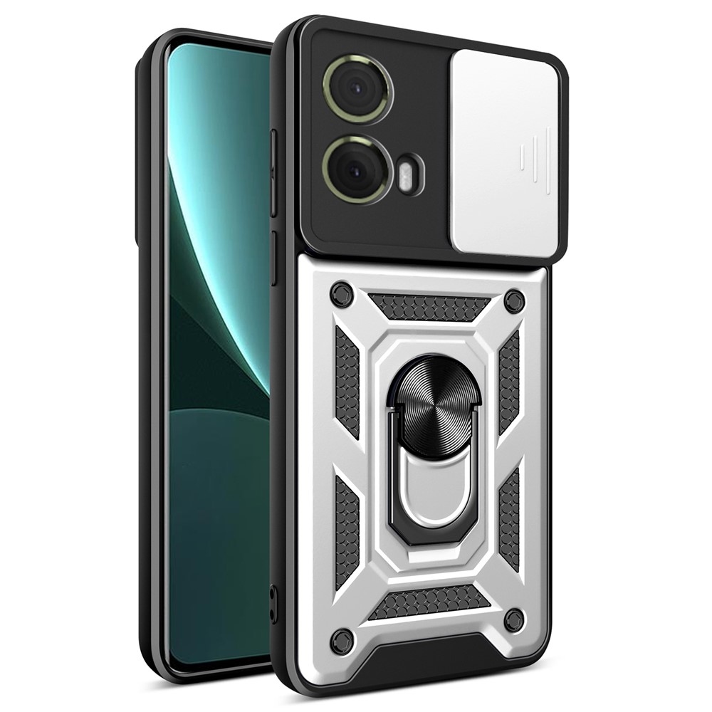 Slide odolný kryt na Motorola Moto G85 5G - strieborný