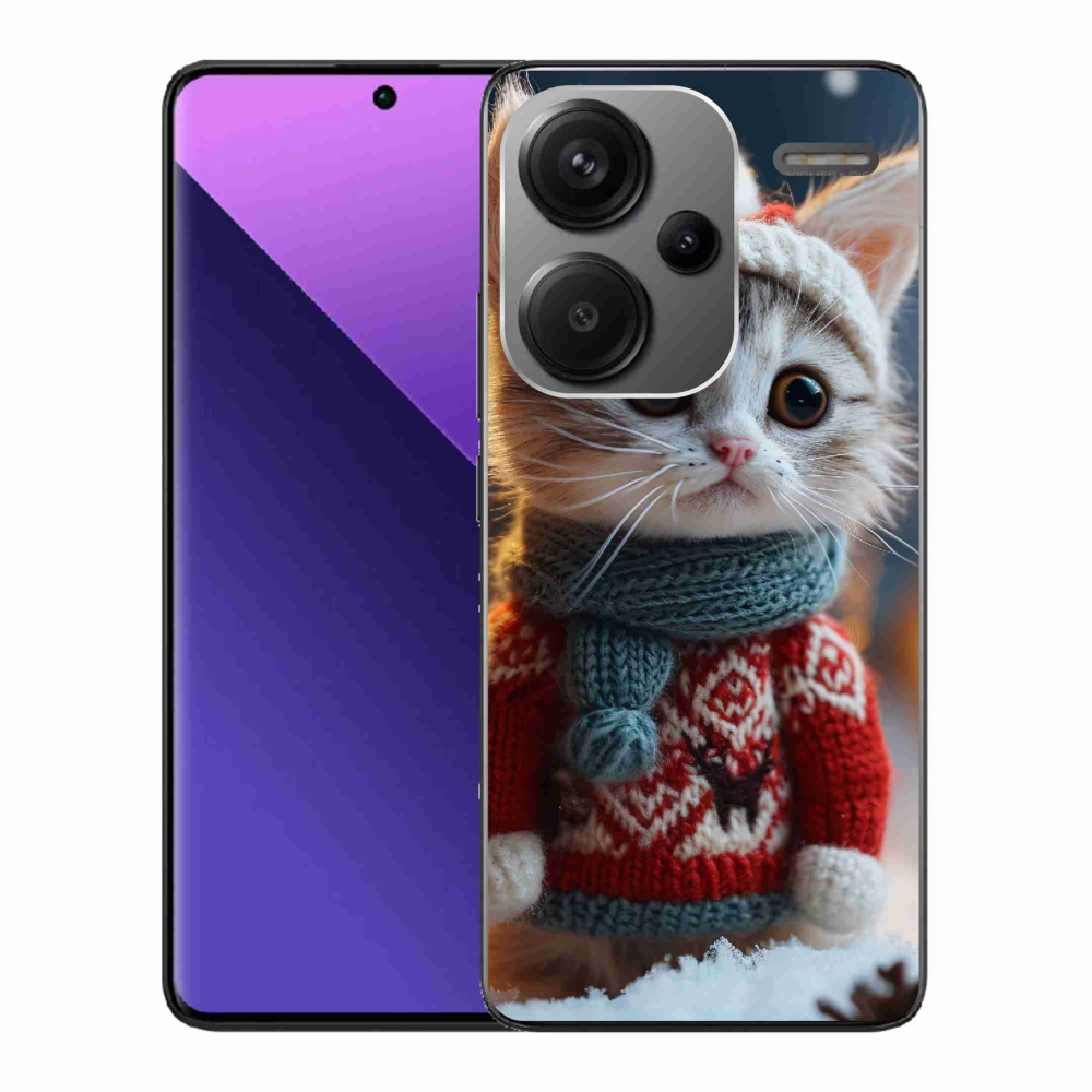 Gélový kryt mmCase na Xiaomi Redmi Note 13 Pro+ 5G - mačiatko vo svetri